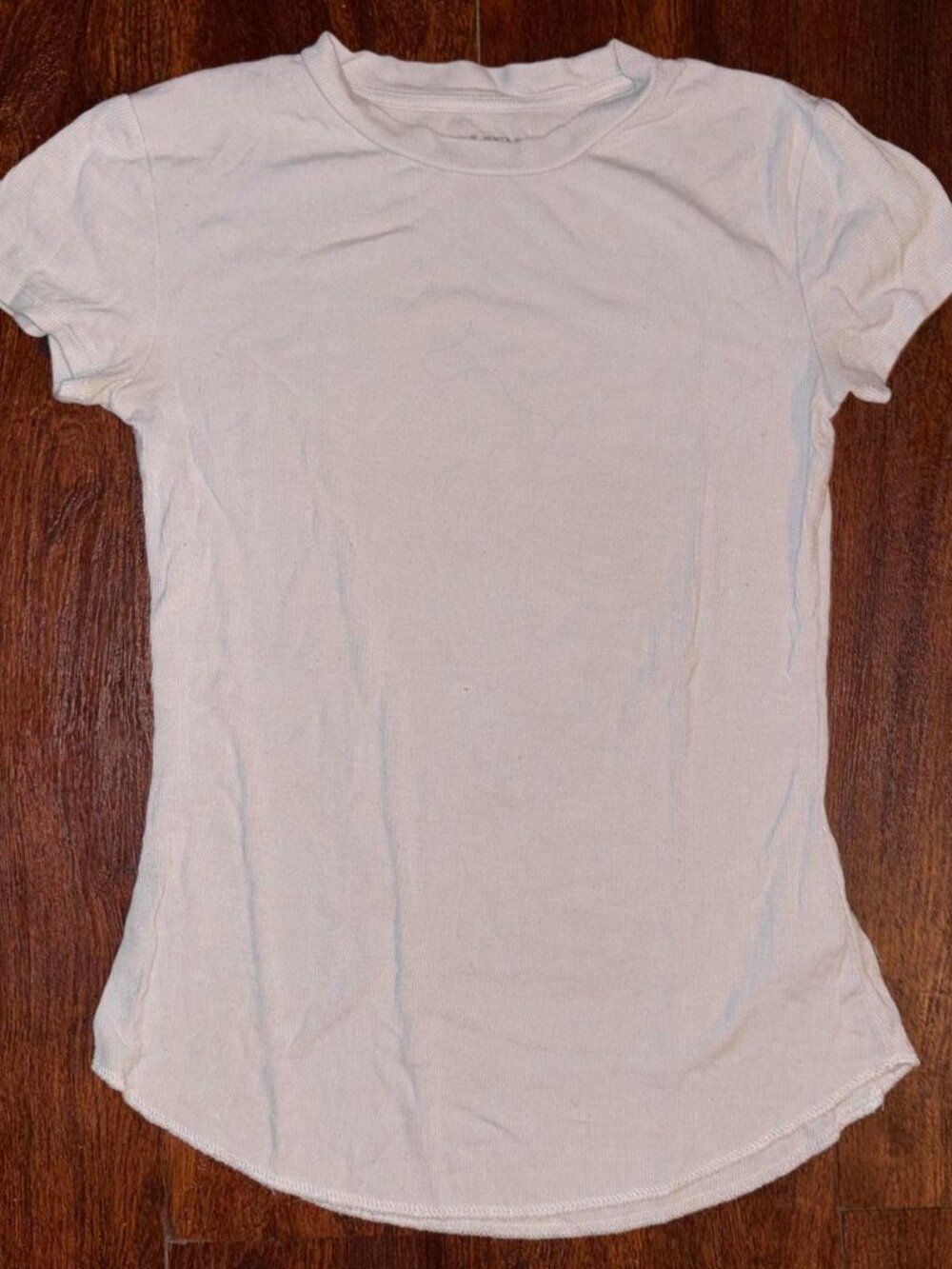 Women's White and Cream T-shirt